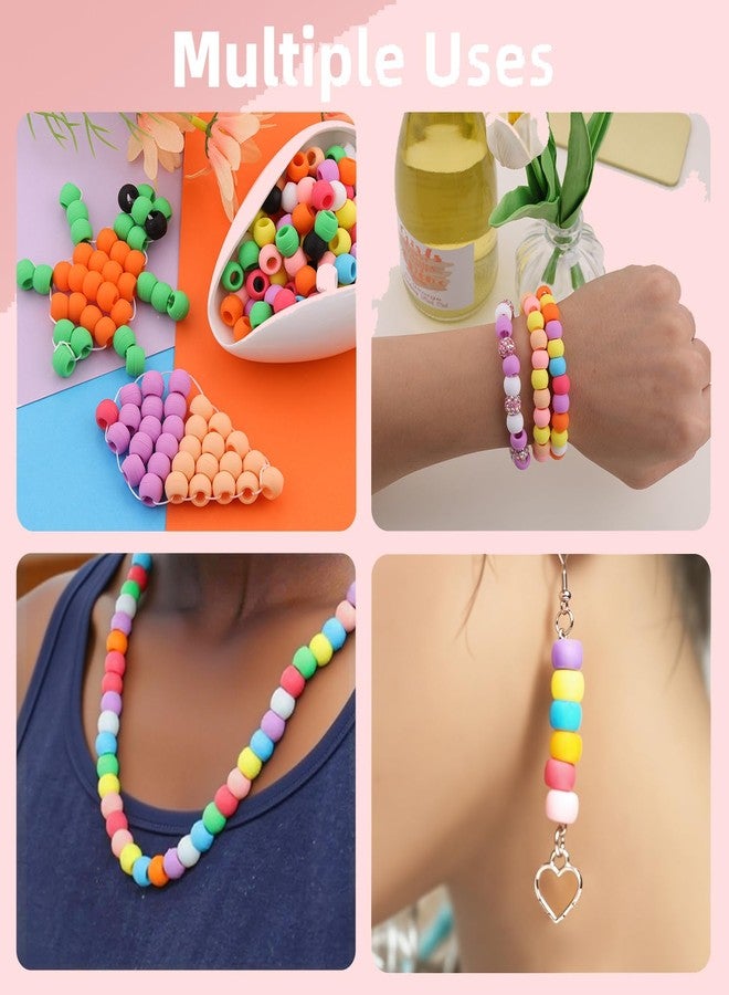 TINKRSTUFF 150Pcs 10mm Small Silicone Beads for Hair Braids, Soft Jellyish Pony Hair Beads with 5mm Hole + 50 Rubber Bands and 1 Beader for Braiding, DIY Bracelets Necklaces Crafts (Multicolors) - Image 5